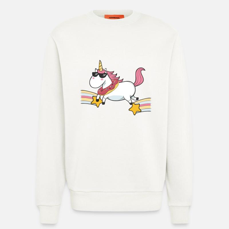 Fliegendes Einhorn - Sweatshirt - made by SPREAD  - OFF WHITE