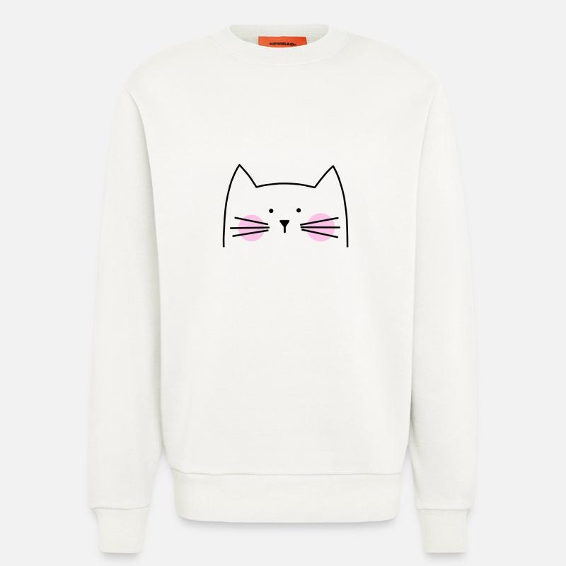 Katze Kätzchen Miezekatze - Sweatshirt - made by SPREAD  - OFF WHITE