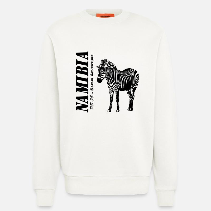 Namibia - Zebra - Sweatshirt - made by SPREAD  - OFF WHITE