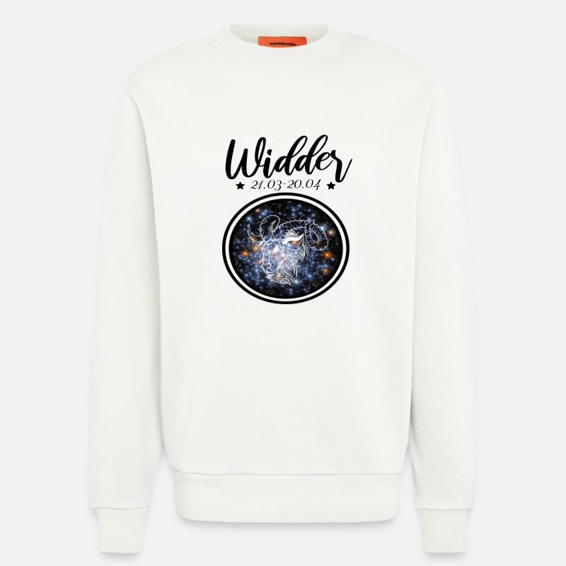 Widder Sternzeichen - Sweatshirt - made by SPREAD  - OFF WHITE