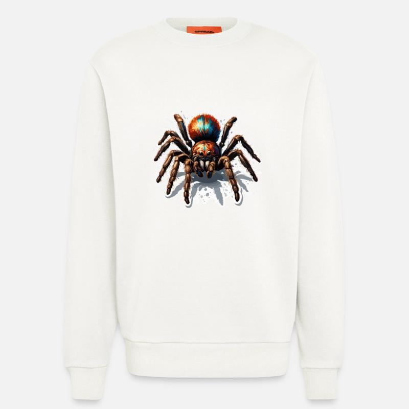 Spider / Web / Pet / Reptile / Eight-legged - Sweatshirt - made by SPREAD  - OFF WHITE