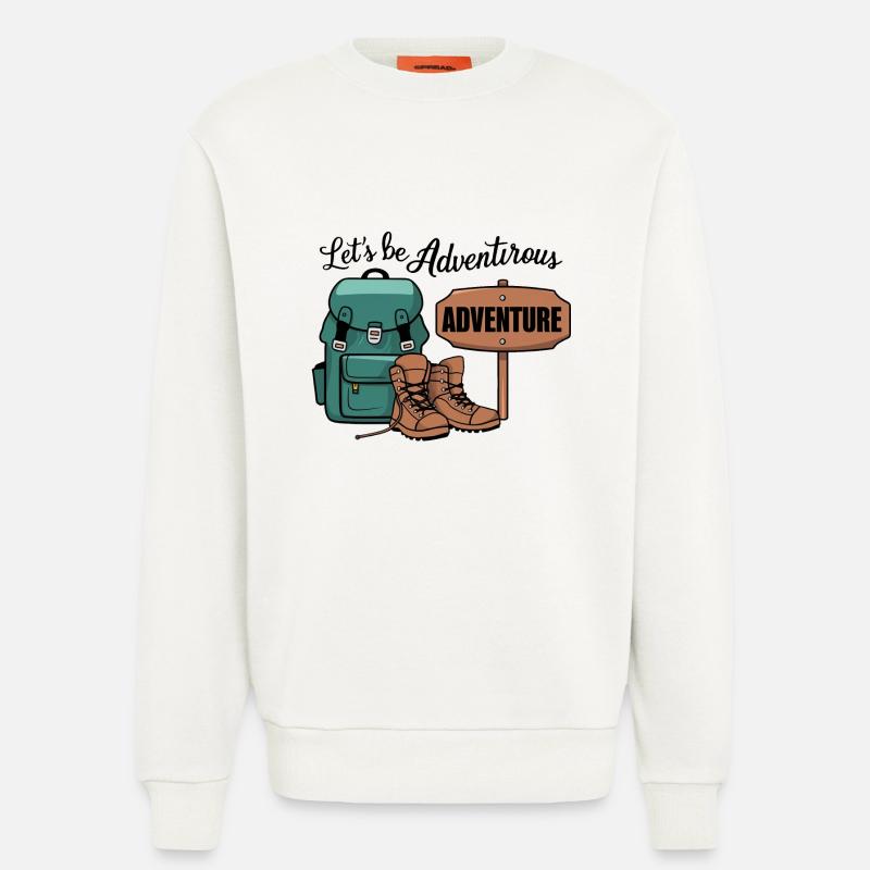 Let's be adventurous. - Sweatshirt - made by SPREAD  - OFF WHITE