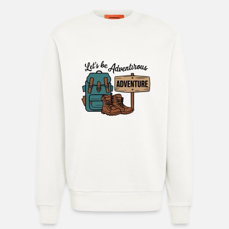 Let's be adventurous. - Sweatshirt - made by SPREAD  - OFF WHITE
