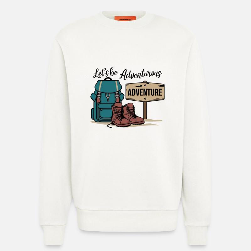 Let's be adventurous. - Sweatshirt - made by SPREAD  - OFF WHITE