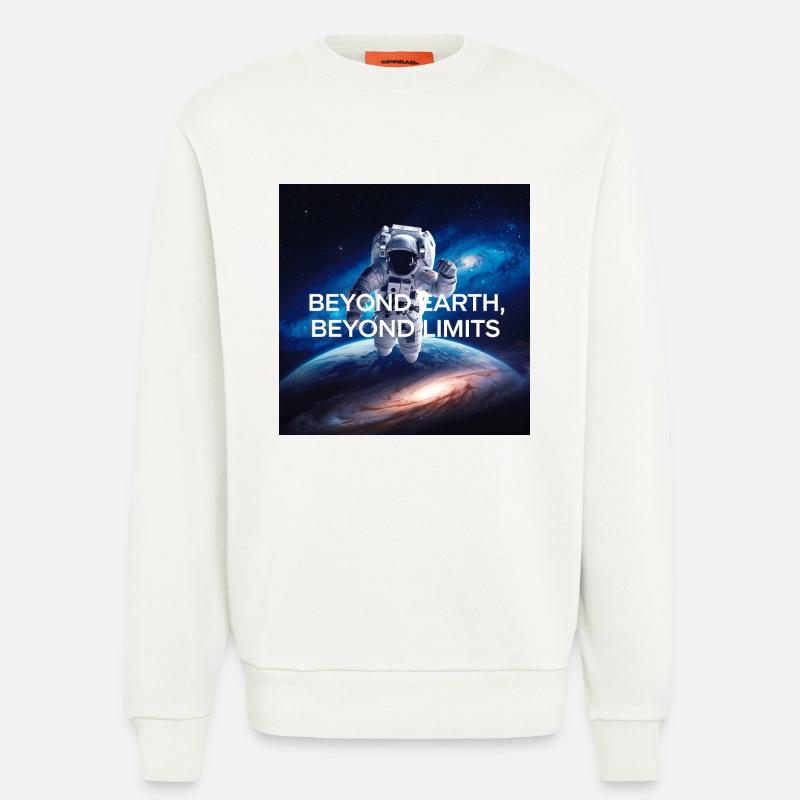 Beyond earth, beyond limits - Sweatshirt - made by SPREAD  - OFF WHITE