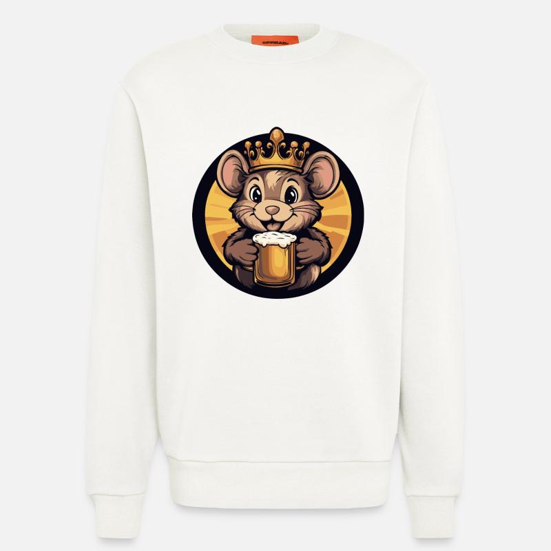 Maus Bier Comic - Sweatshirt - made by SPREAD  - OFF WHITE