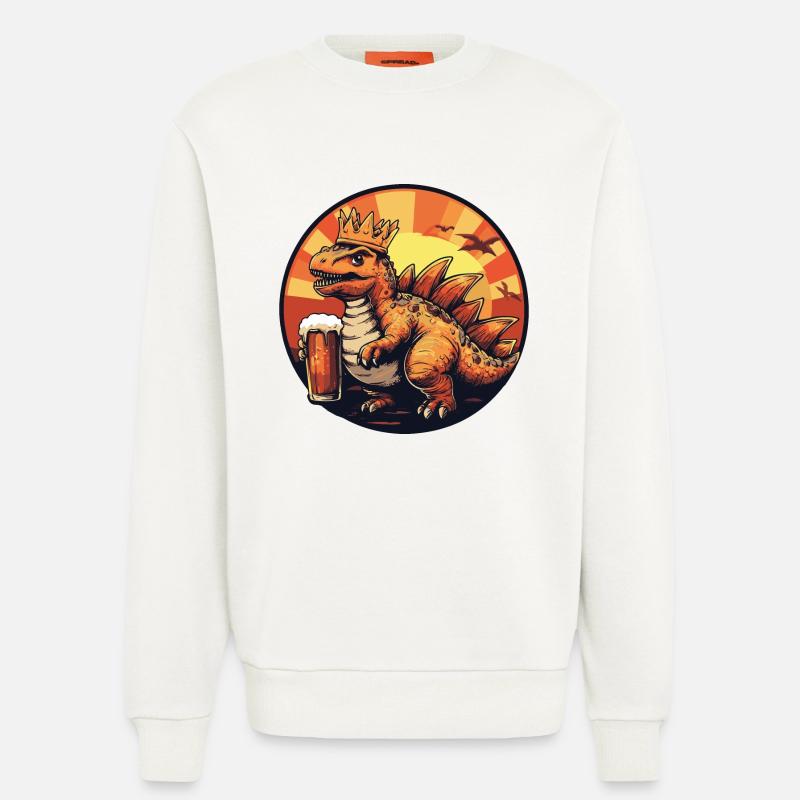 Dinosaurier stegosaurus Bier Comic - Sweatshirt - made by SPREAD  - OFF WHITE