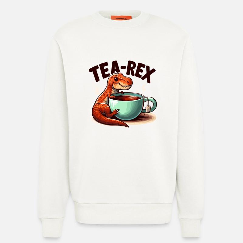Tee Rex Tee-Rex Teetrinker Geschenk - Sweatshirt - made by SPREAD  - OFF WHITE