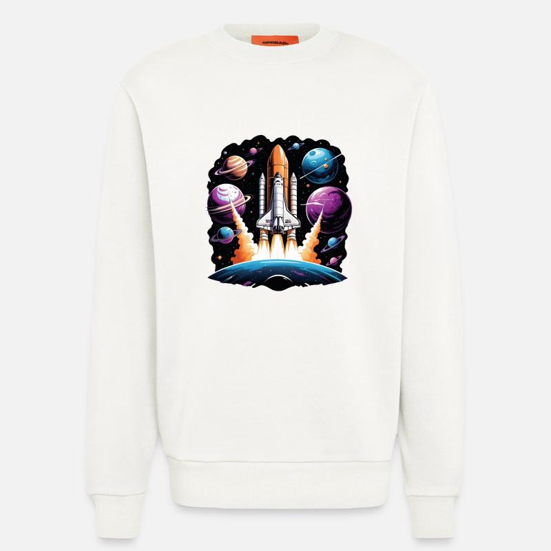 Rocket Astronaut Space Gift SpaceShuttle - Sweatshirt - made by SPREAD  - OFF WHITE