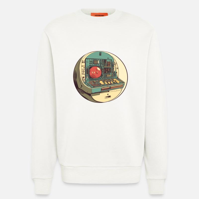 Retro-Computer: Die Anfänge der Technik! - Sweatshirt - made by SPREAD  - OFF WHITE