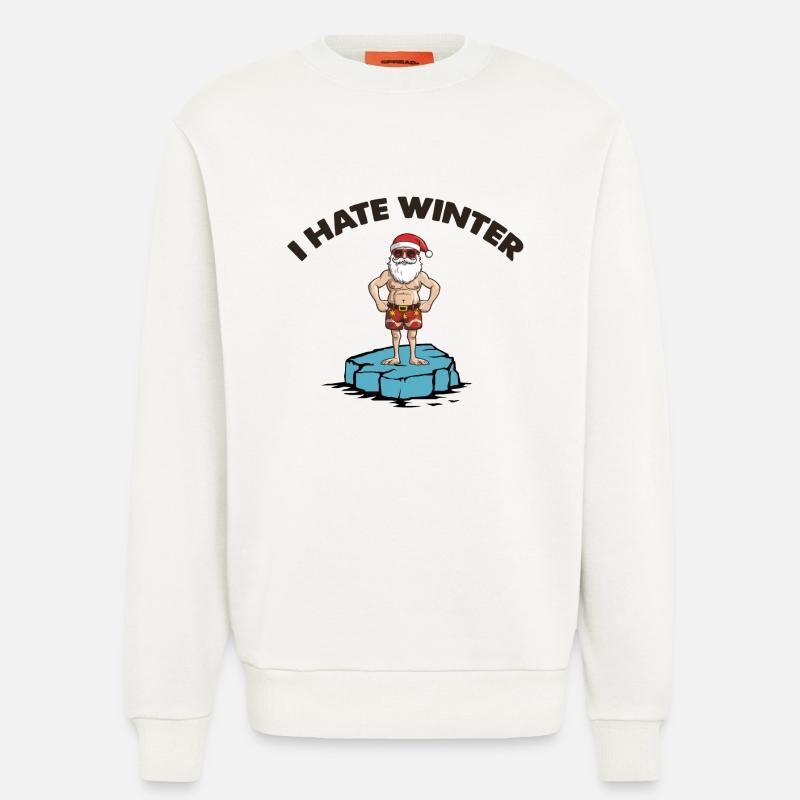 weihnachtsmann eisscholle winter - Sweatshirt - made by SPREAD  - OFF WHITE