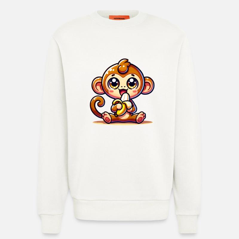 Affe Comic - Sweatshirt - made by SPREAD  - OFF WHITE