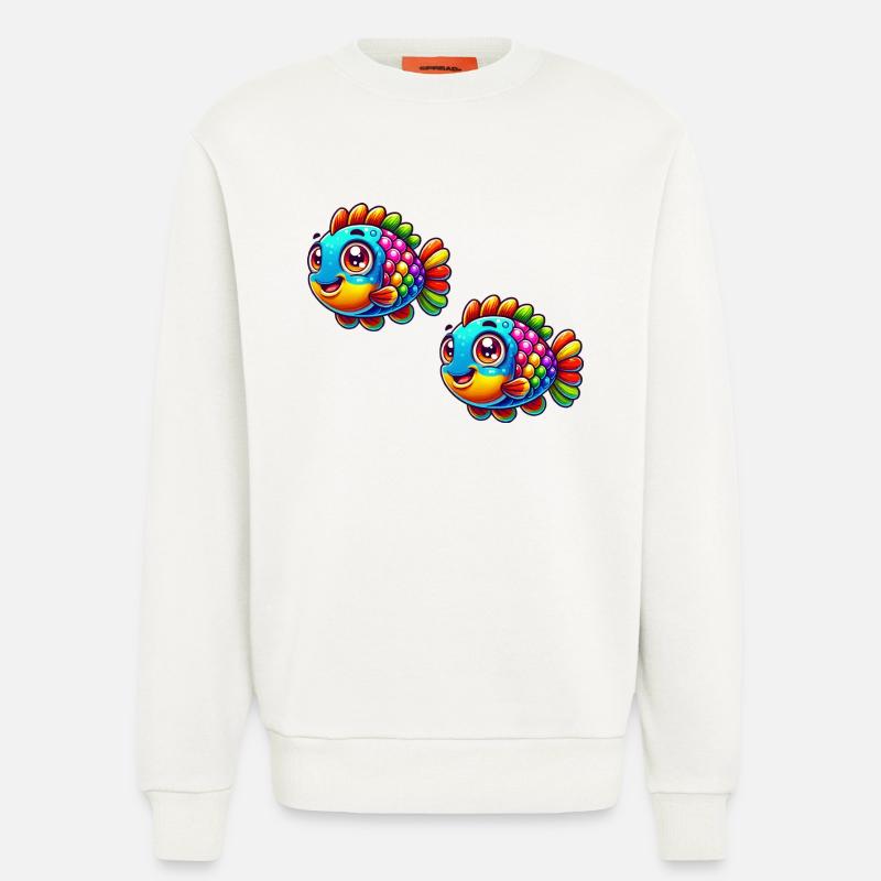 Fisch Comic - Sweatshirt - made by SPREAD  - OFF WHITE