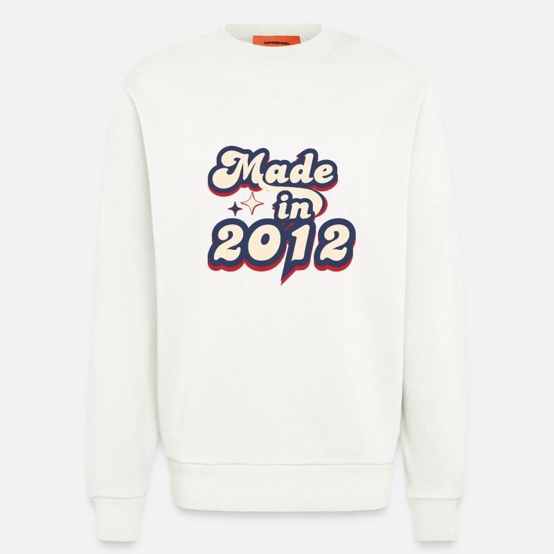 Made in 2012 retro - Sweatshirt - made by SPREAD  - OFF WHITE