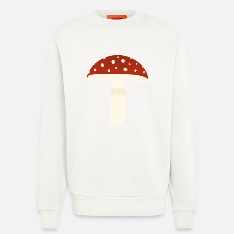 Toadstool Fly Agaric Mushroom - Sweatshirt - made by SPREAD  - OFF WHITE