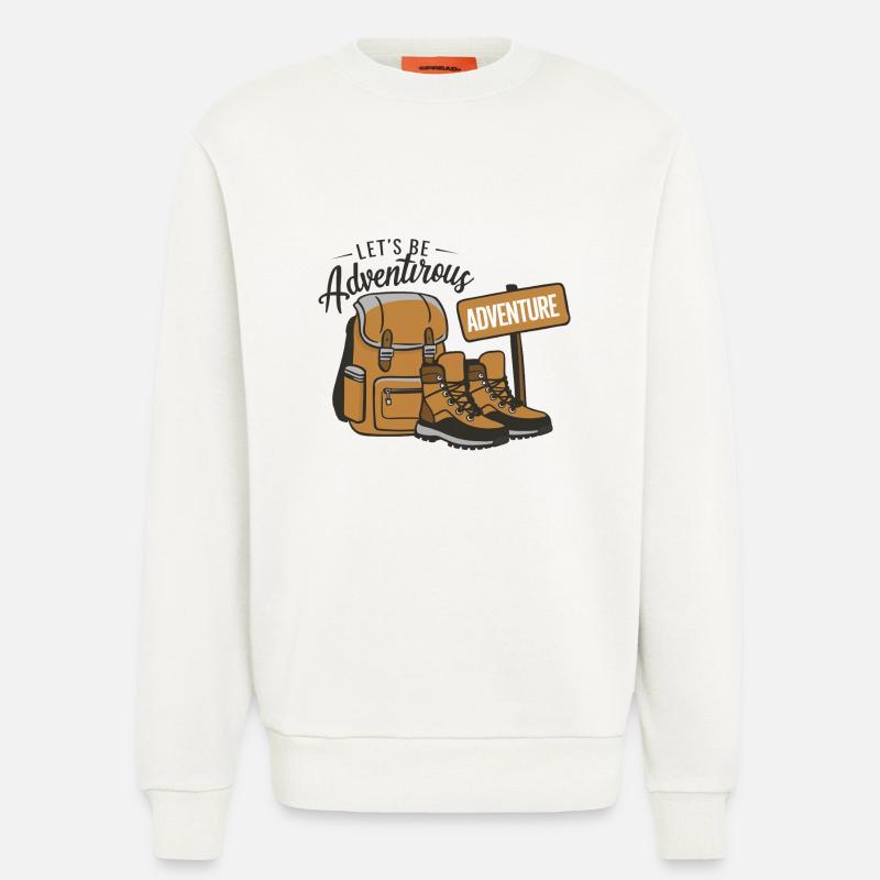 Let's be adventurous. - Sweatshirt - made by SPREAD  - OFF WHITE