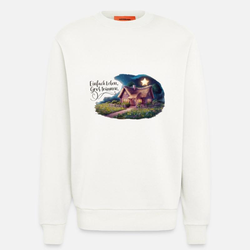 Einfach leben, groß Träumen - Sweatshirt - made by SPREAD  - OFF WHITE