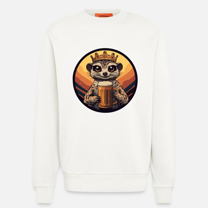 Erdmännchen Bier Comic - Sweatshirt - made by SPREAD  - OFF WHITE