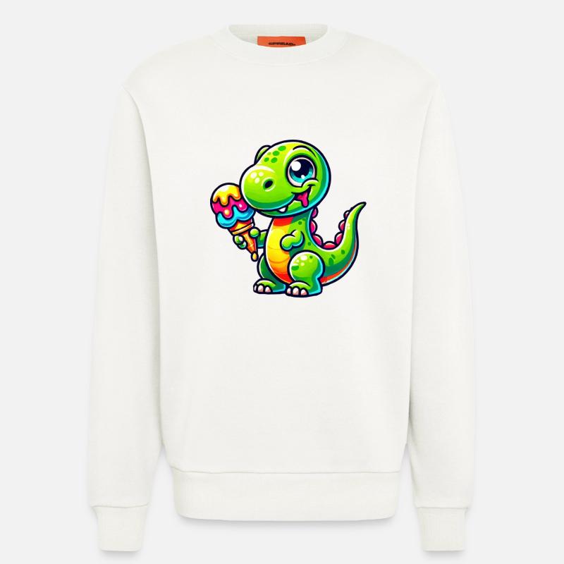 dino comic eis - Sweatshirt - made by SPREAD  - OFF WHITE