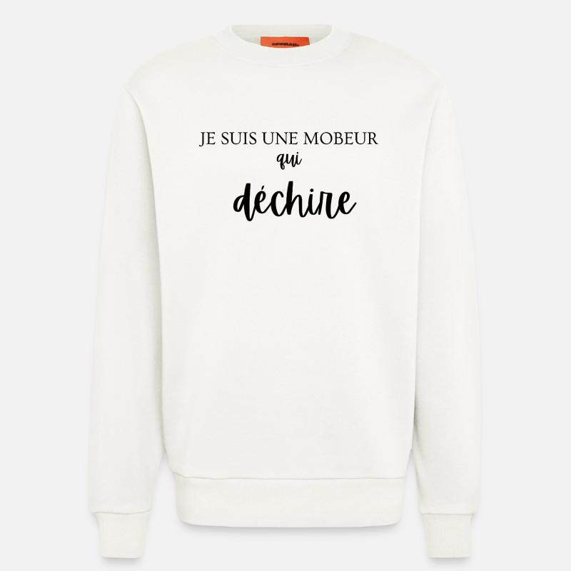 Tearing Mobeur - Sweatshirt - made by SPREAD  - OFF WHITE