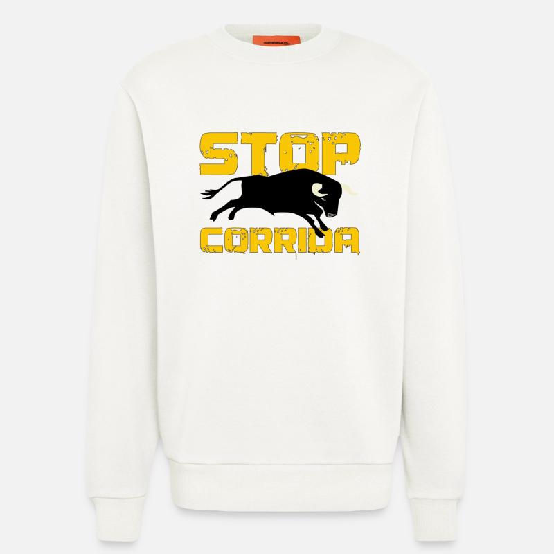 corrida - Sweatshirt - made by SPREAD  - OFF WHITE