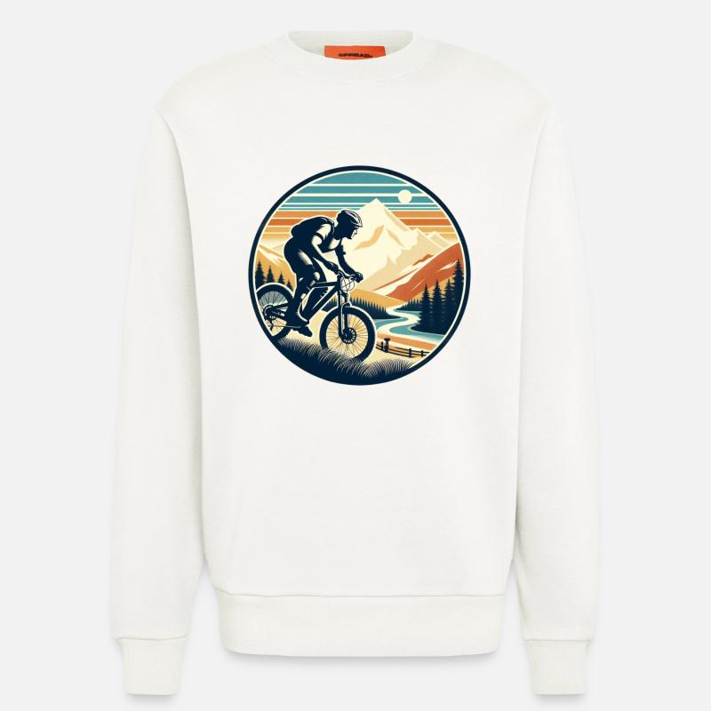 Mountain Biker - Sweatshirt - made by SPREAD  - OFF WHITE