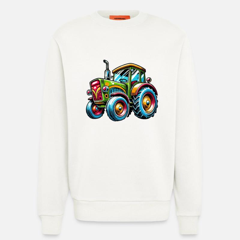 traktor - Sweatshirt - made by SPREAD  - OFF WHITE