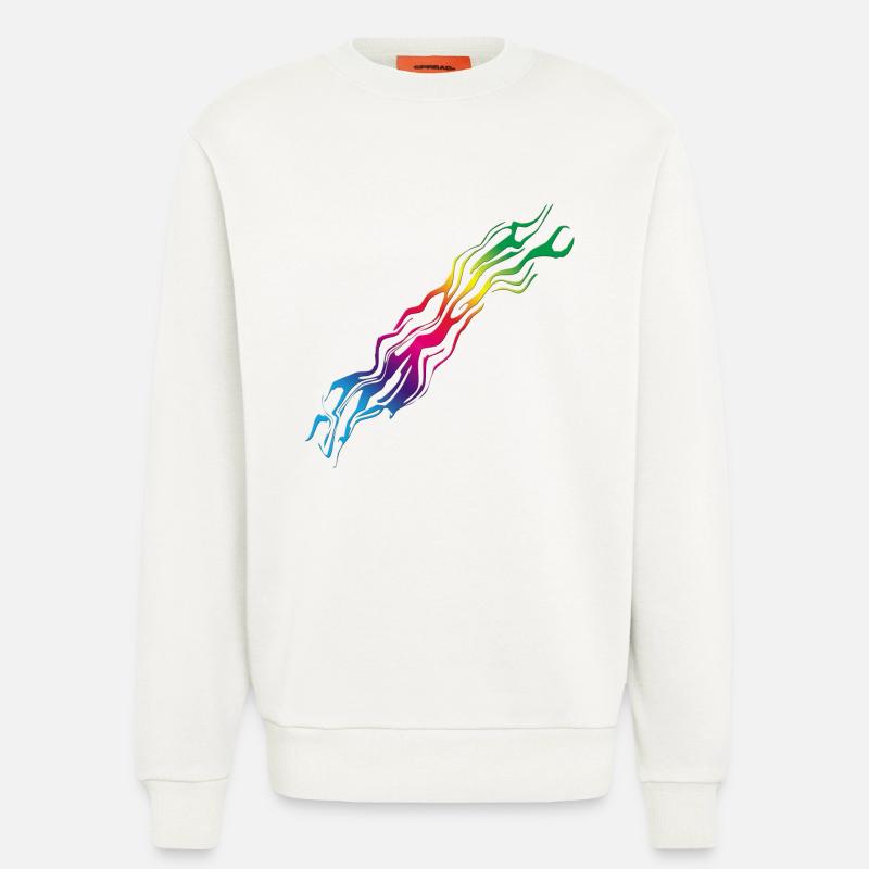 Regenbogen / Rainbow - Sweatshirt - made by SPREAD  - OFF WHITE