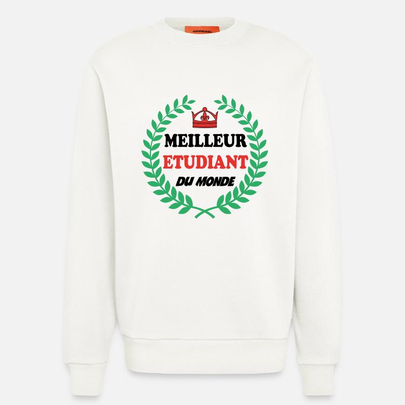 BESTER STUDENT DER WELT - Sweatshirt - made by SPREAD  - OFF WHITE