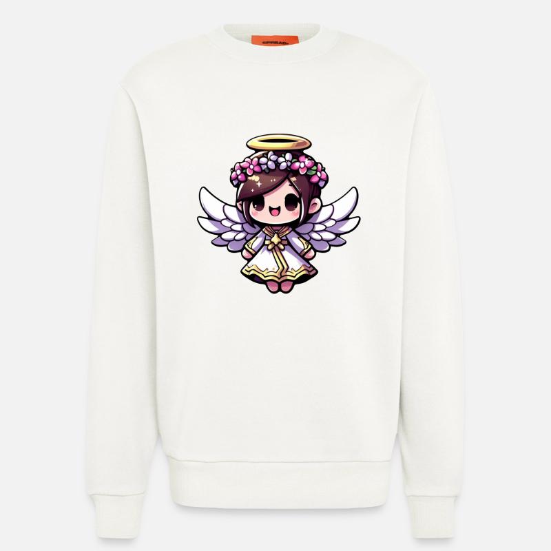 Ätherisches Engels-Chibi - Engel, niedlich, entzückend - Sweatshirt - made by SPREAD  - OFF WHITE