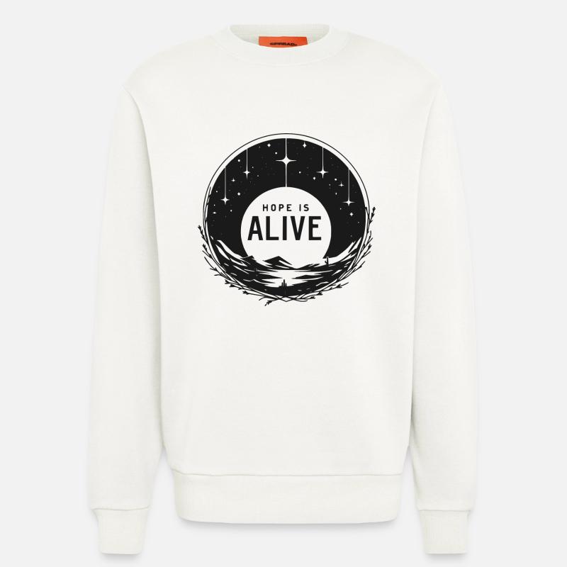 Hope is Alive - Sweatshirt - made by SPREAD  - OFF WHITE
