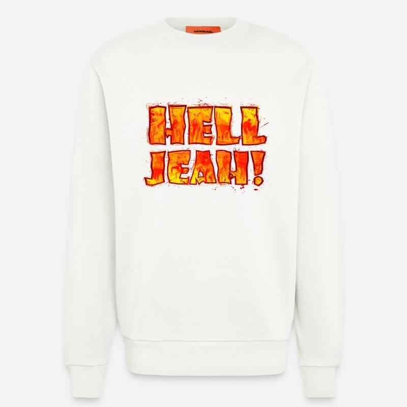 Hell Jeah! (Schriftzug) - Sweatshirt - made by SPREAD  - OFF WHITE