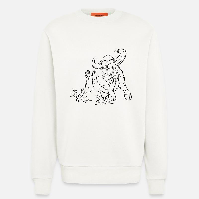 Bull - Sweatshirt - made by SPREAD  - OFF WHITE