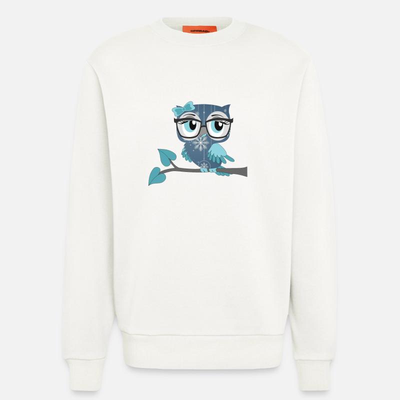 Eule_Schnee-Eule - Sweatshirt - made by SPREAD  - OFF WHITE