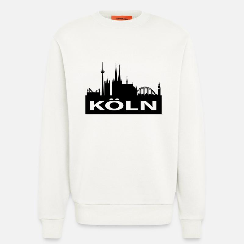 Skyline Köln - Kölner Dom - Sweatshirt - made by SPREAD  - OFF WHITE