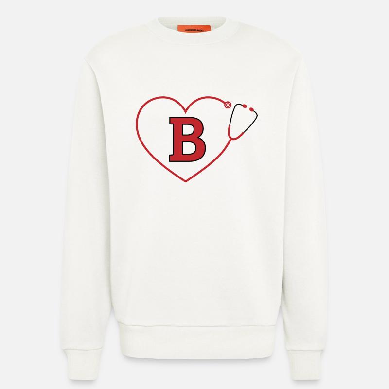 Stethoskop mit Buchstabe B - Sweatshirt - made by SPREAD - OFF WHITE