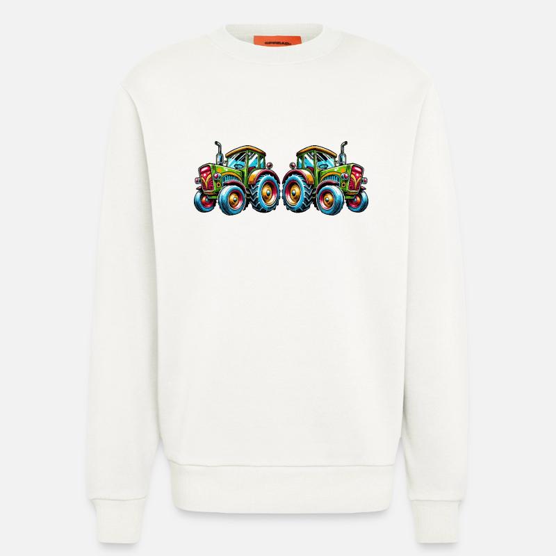 traktor 2 - Sweatshirt - made by SPREAD  - OFF WHITE