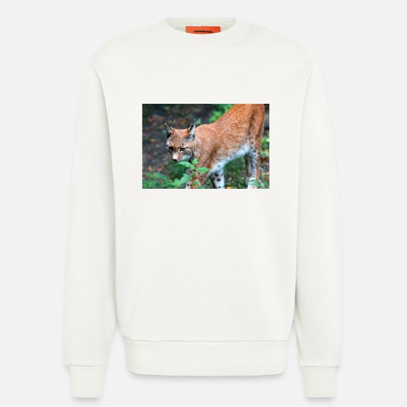 Eurasischer Luchs oder Nördlicher Luchs - Sweatshirt - made by SPREAD  - OFF WHITE