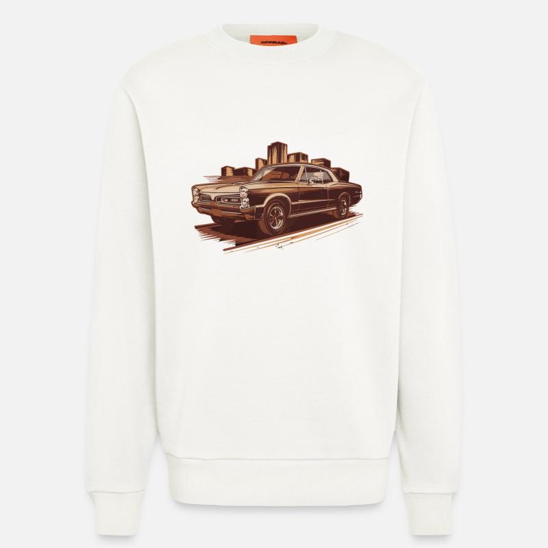 1966 GTO Oldtimer Altes Auto - Sweatshirt - made by SPREAD  - OFF WHITE