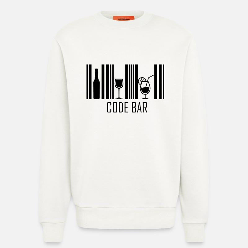 Code Bar - Sweatshirt - made by SPREAD  - OFF WHITE
