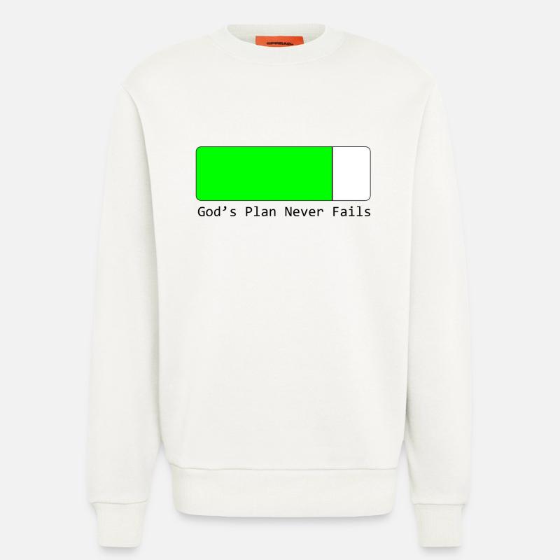 Gottes Pläne scheitern nie - Sweatshirt - made by SPREAD  - OFF WHITE