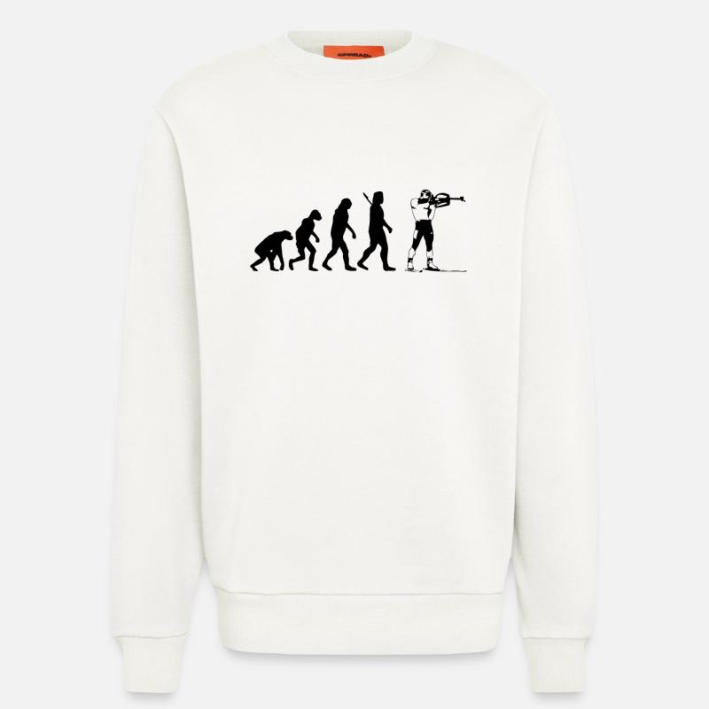 Evolution Biathlon - Sweatshirt - made by SPREAD  - OFF WHITE