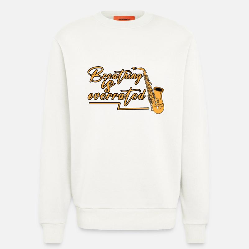 Breathing Is Overrated - Sweatshirt - made by SPREAD  - OFF WHITE