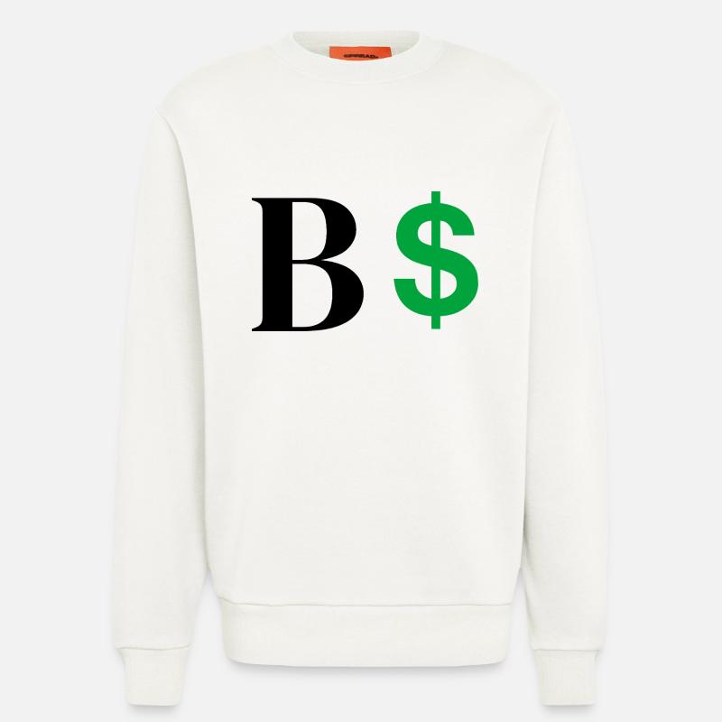 Buchstabe b Dollar - Sweatshirt - made by SPREAD  - OFF WHITE