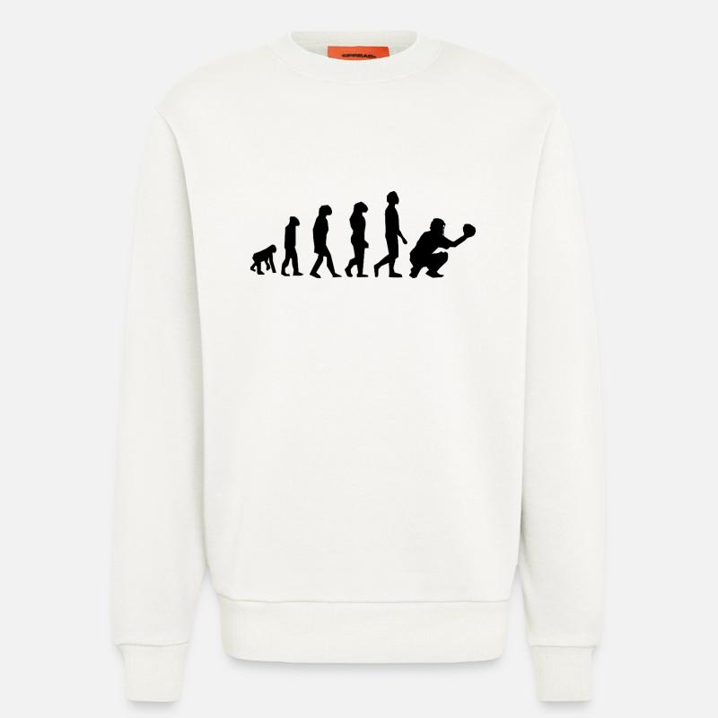 Evolution Baseball / Baseballspieler - Sweatshirt - made by SPREAD  - OFF WHITE
