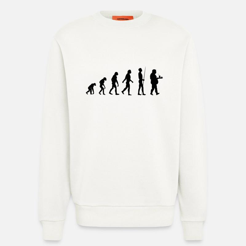 Evolution des Essens - Sweatshirt - made by SPREAD  - OFF WHITE