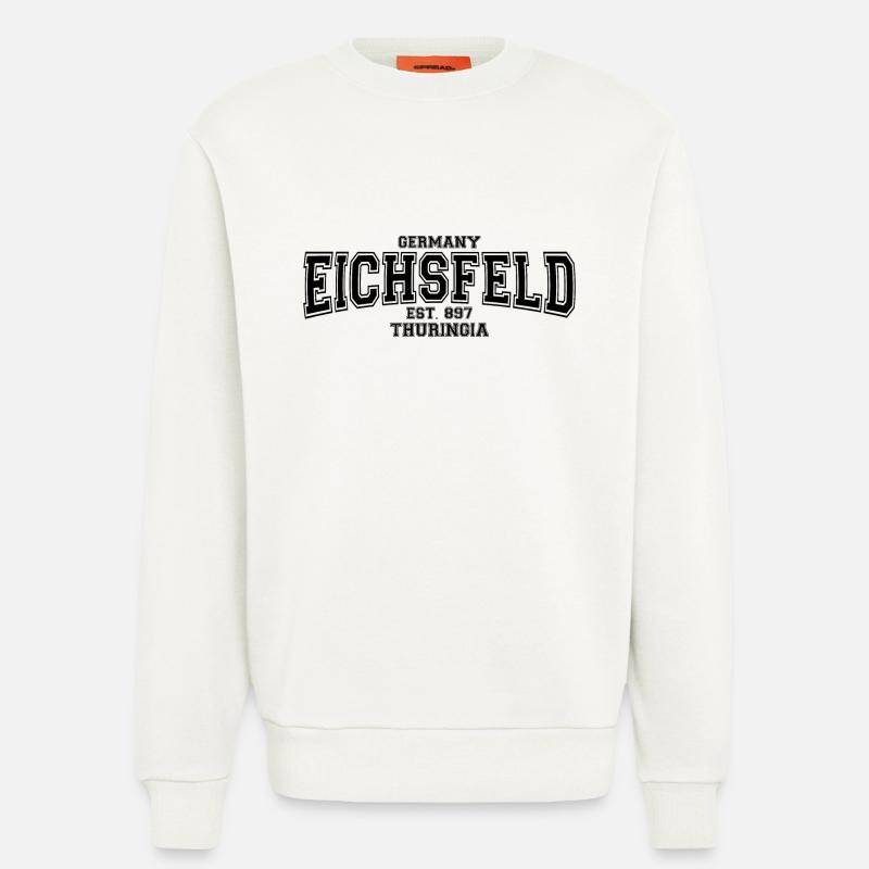 Eichsfeld Est. 897 Black - Sweatshirt - made by SPREAD  - OFF WHITE