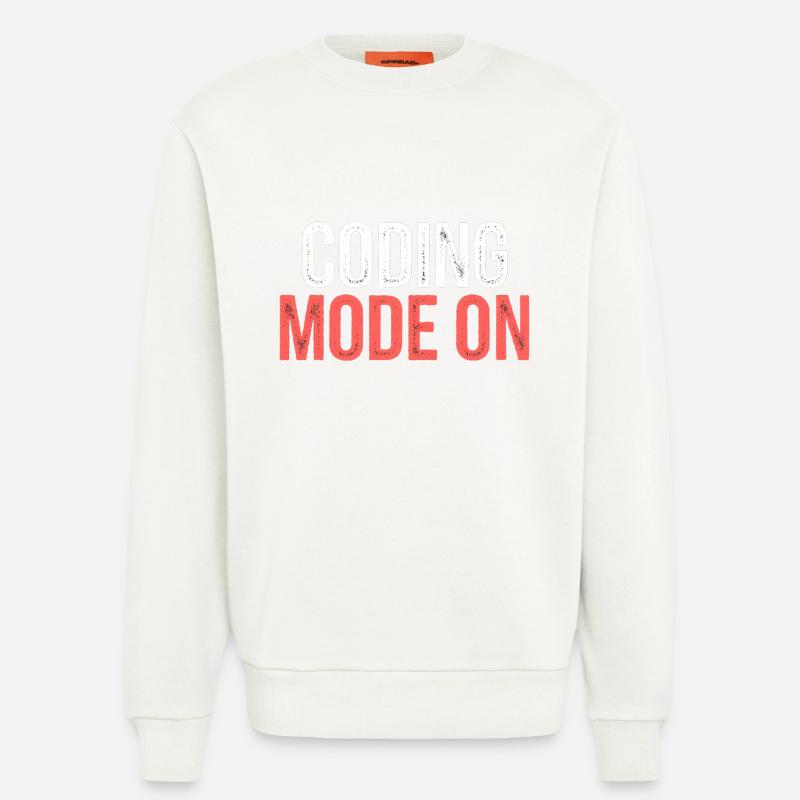Coding Mode On 10 - Sweatshirt - made by SPREAD  - OFF WHITE