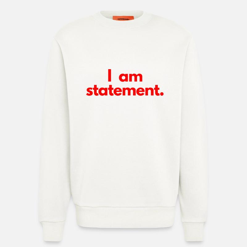 Ich bin eine Aussage. Rot - Sweatshirt - made by SPREAD  - OFF WHITE