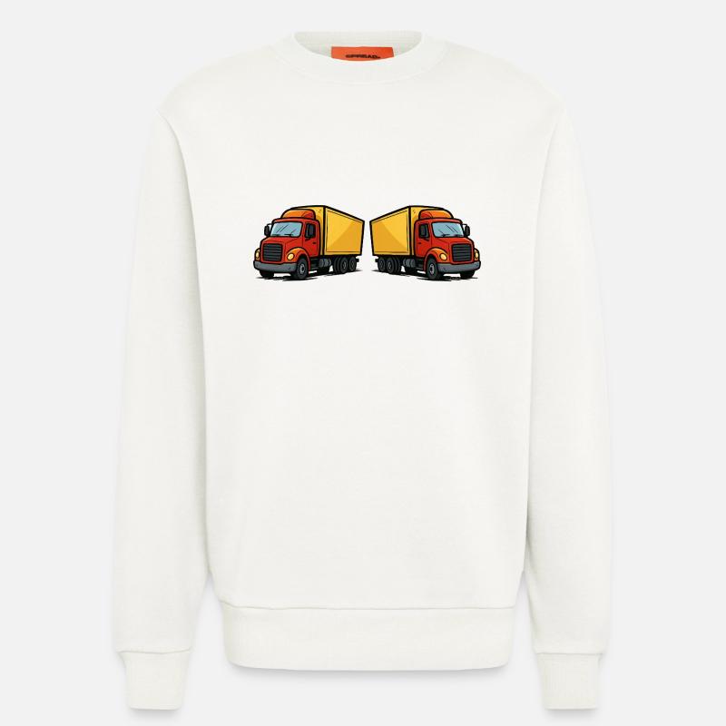 lastwagen comic 2 - Sweatshirt - made by SPREAD  - OFF WHITE
